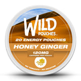 Wild Pouches - Poche caféine 120 mg miel gingembre, énergie rapide pour démarrer la journée.