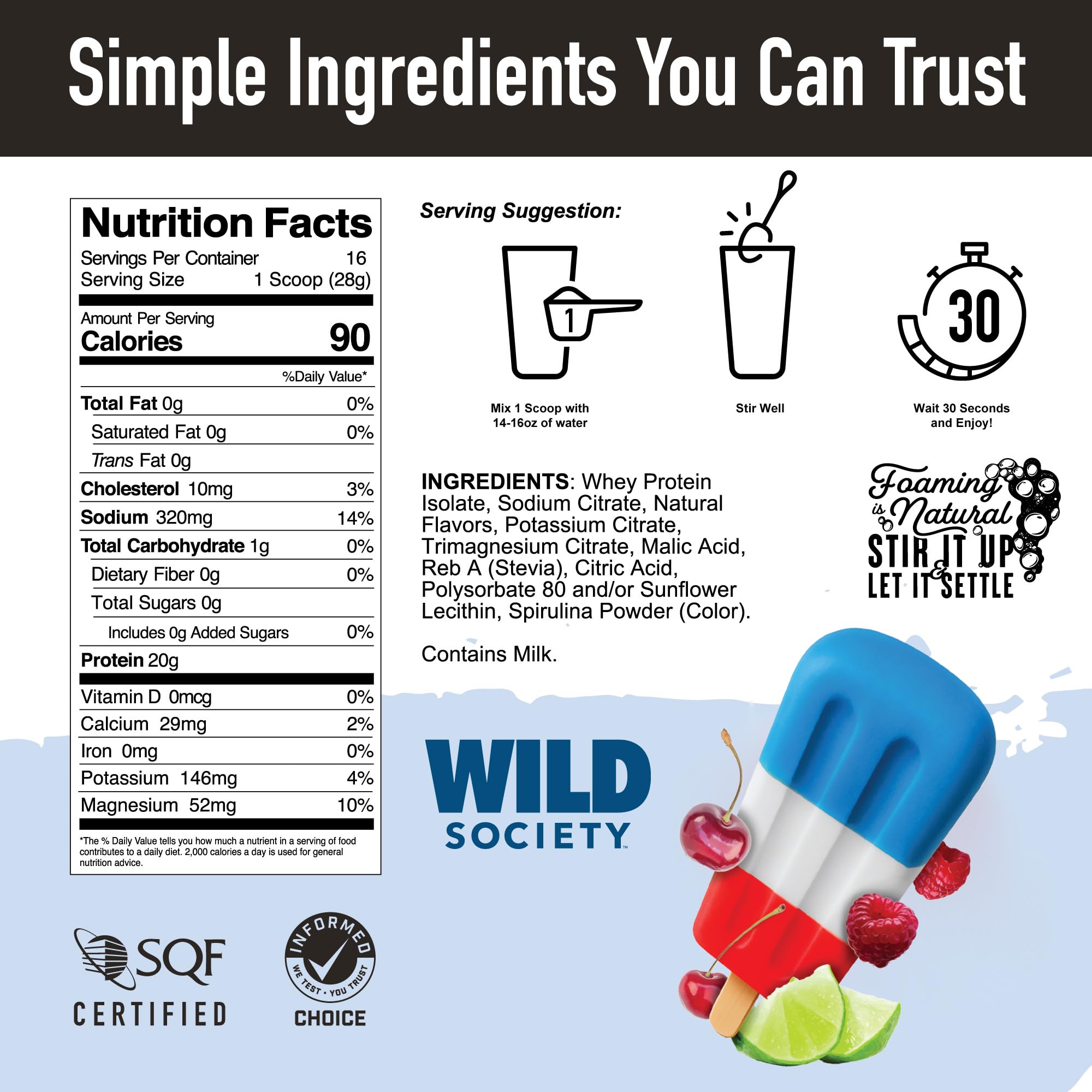 WILD SOCIETY Clear Whey Citrus Punch - poudre goût vif et naturel.