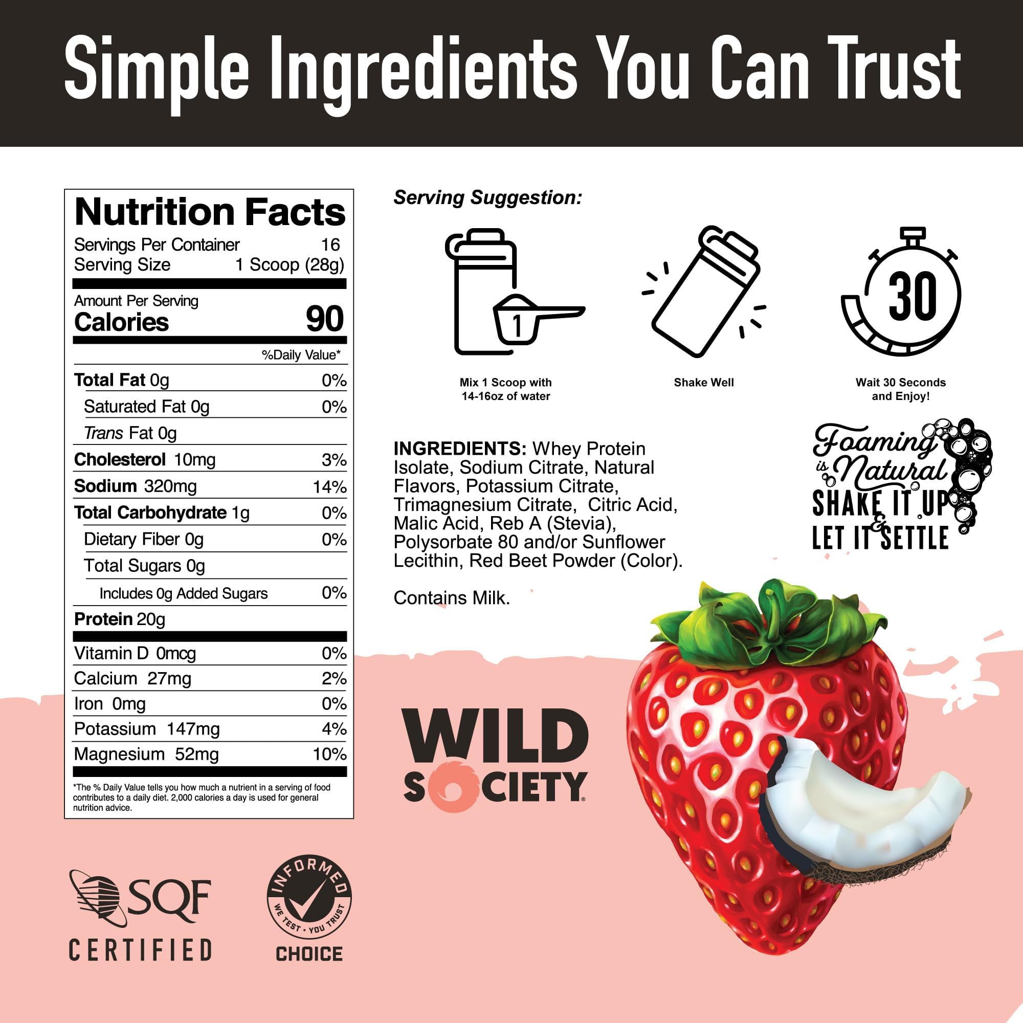WILD SOCIETY Clear Whey – formulation pratique pour utilisation quotidienne.