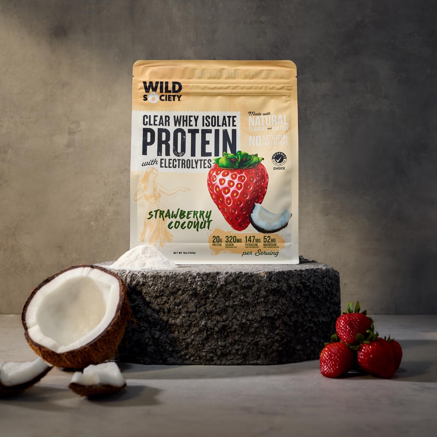 WILD SOCIETY Clear Whey – texture claire et légère, boisson prête à boire.