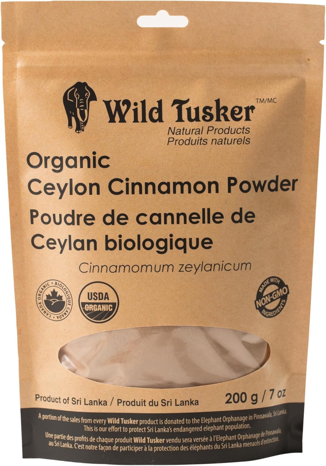 Wild Tusker Cannelle Ceylon – poudre fine pour pâtisserie et boissons chaudes