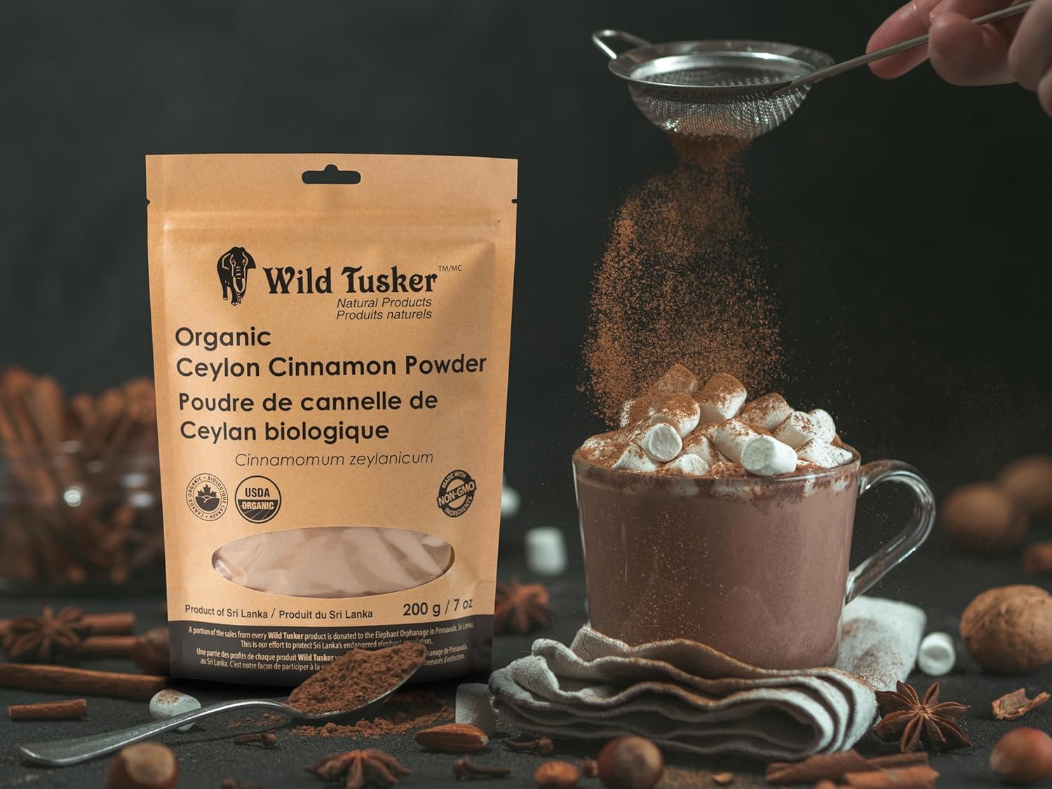 Wild Tusker Cannelle Ceylon – emballage bio et label biologique