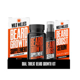 Wild Willies capsules croissance barbe, soutiennent les follicules pour une barbe plus fournie.