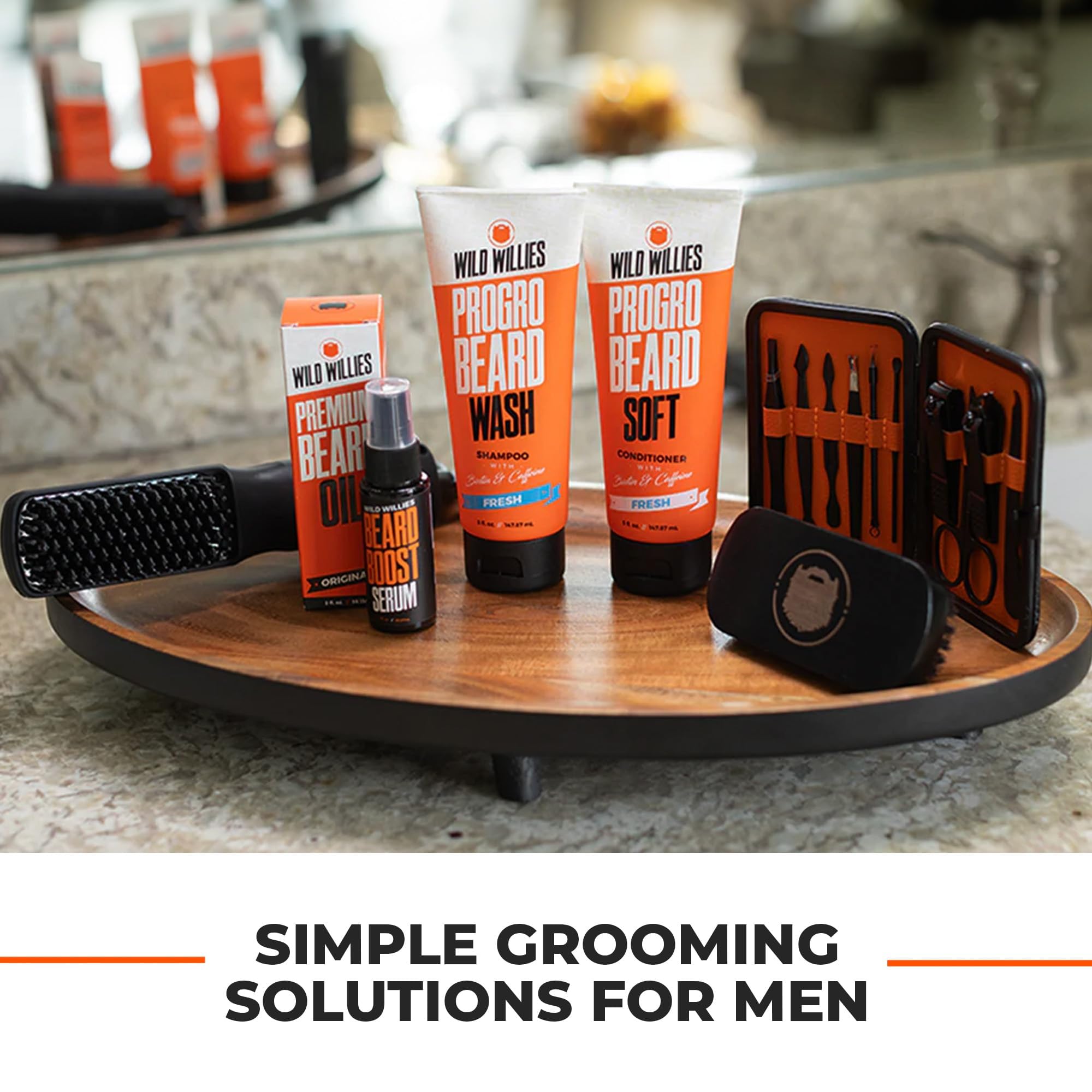 Wild Willies vitamines biotine caféine, apportent nutriments essentiels pour la barbe.