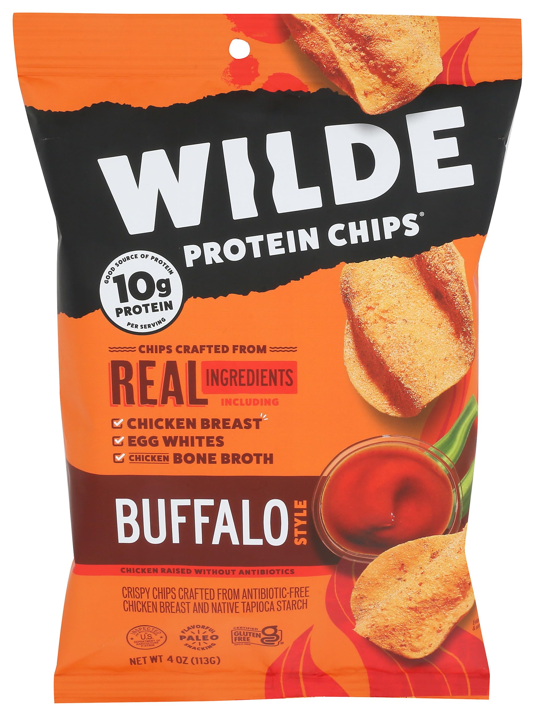 Emballage Wilde Buffalo, snack riche en protéines pour une collation pratique.