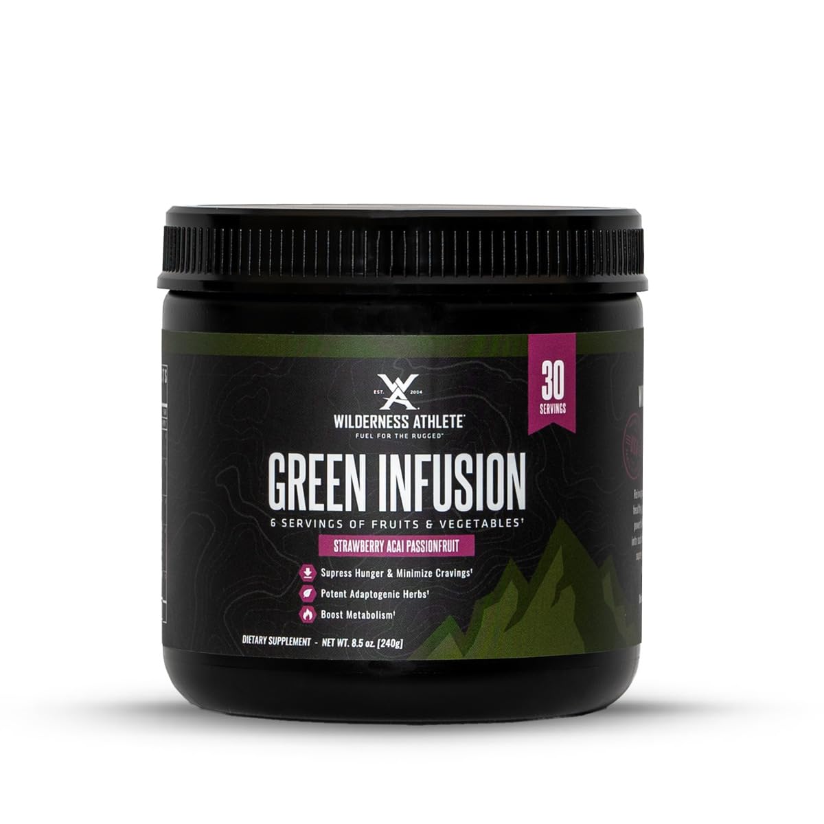 Wilderness Athlete Infusion Verte boîte: rituel sain quotidien et énergie naturelle.