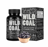 Wild Foods Charbon actif capsules boîtes — capsules pratiques pour la digestion.