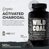 Wild Foods Charbon actif voyage compact — pratique en déplacement.