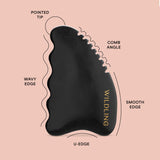 Wildling Aura Stone Gua Sha sculpture des contours lors d'une séance