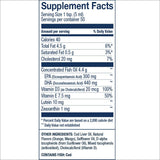 Étiquette Wiley's Finest montrant DHA et EPA pour 900 mg oméga-3 par portion