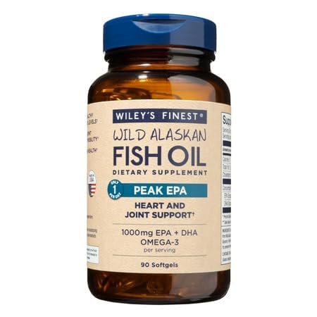Wiley's Finest Peak EPA - bouteille: source d'Oméga-3 pratique pour le quotidien.
