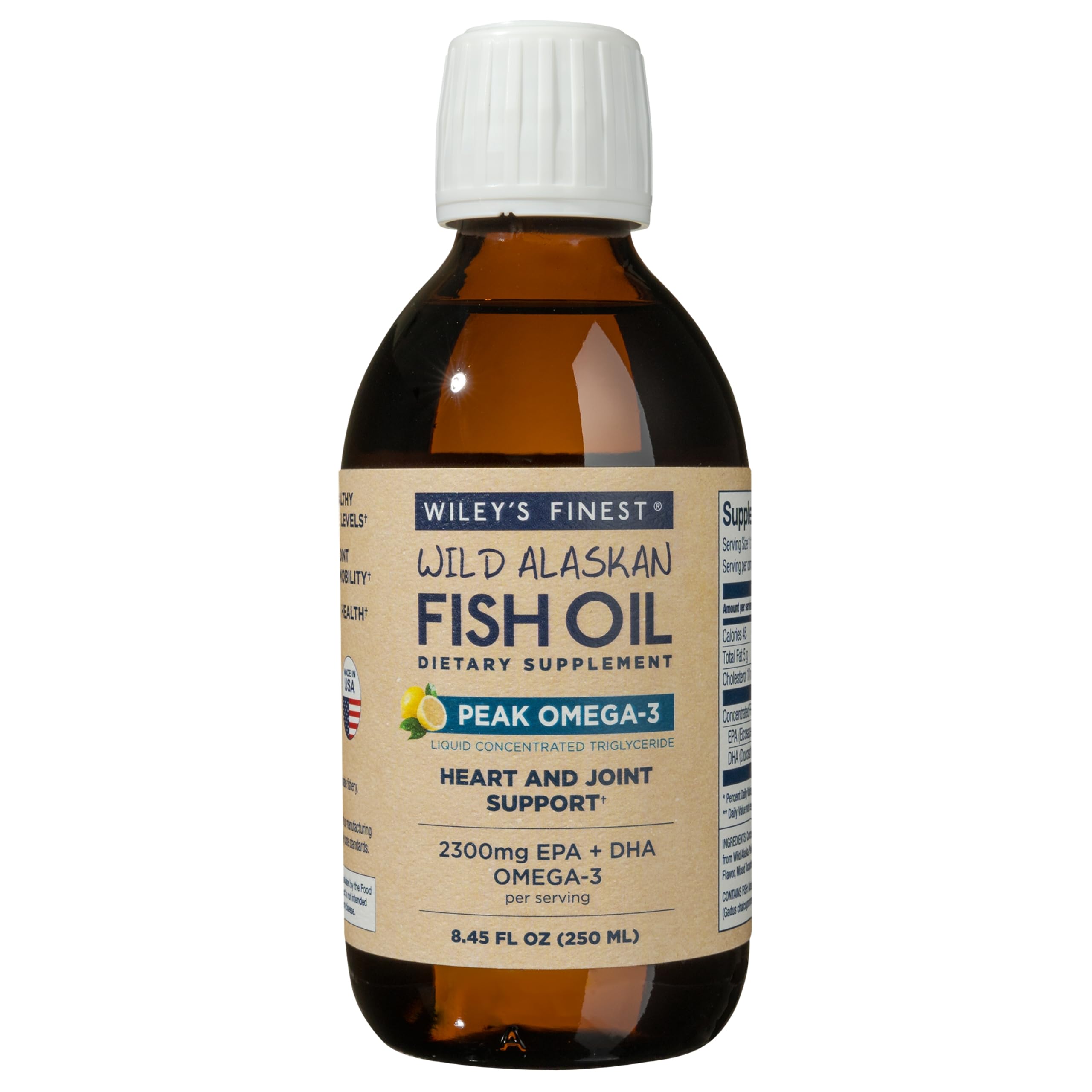 Wiley's Finest Omega-3 citron: soutien potentiel du cœur.