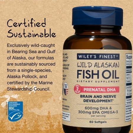 Wiley’s Finest prenatal-dha-gelules: gélules faciles à avaler et sans arôme