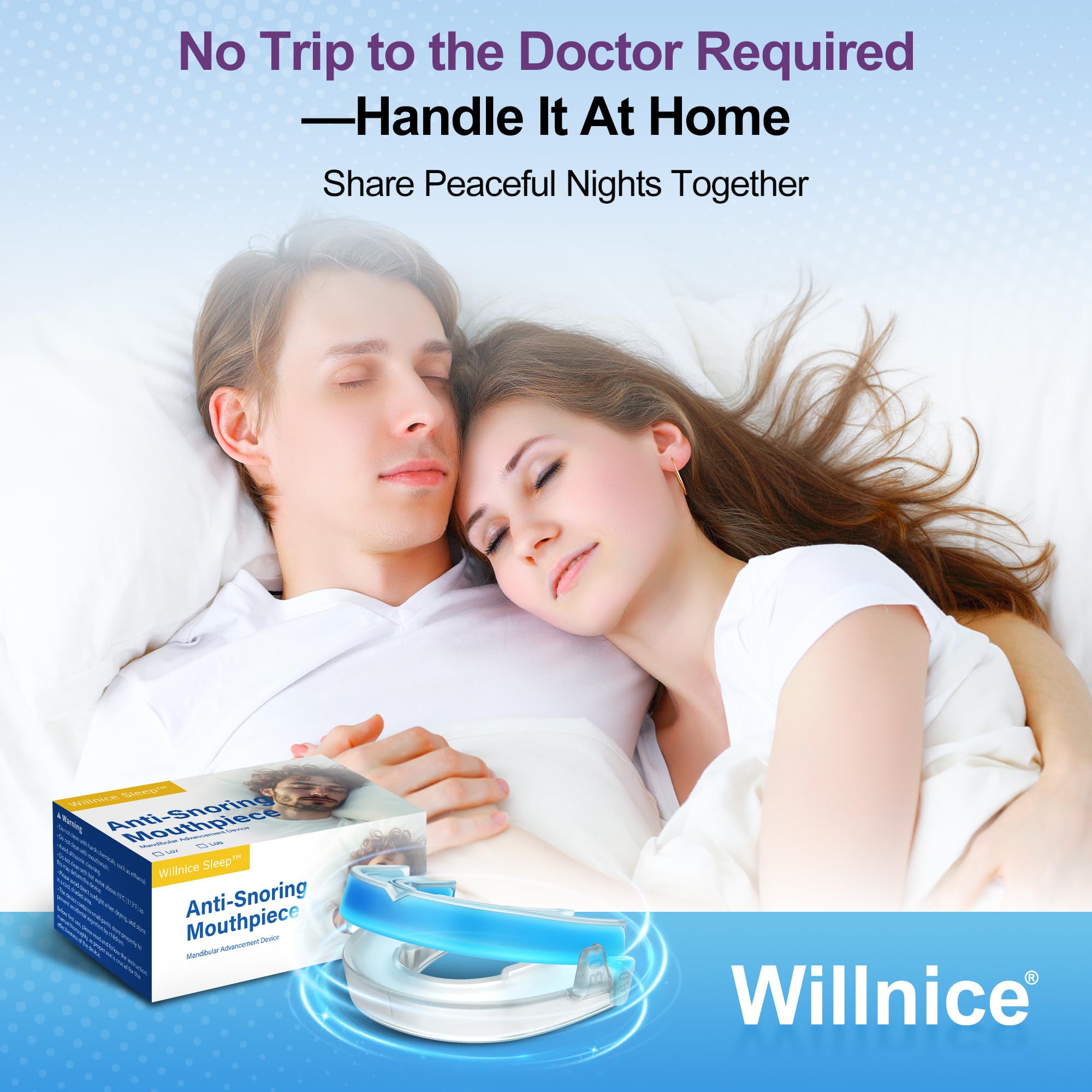 Willnice Adherence dents sans glissement assure respiration libre.
