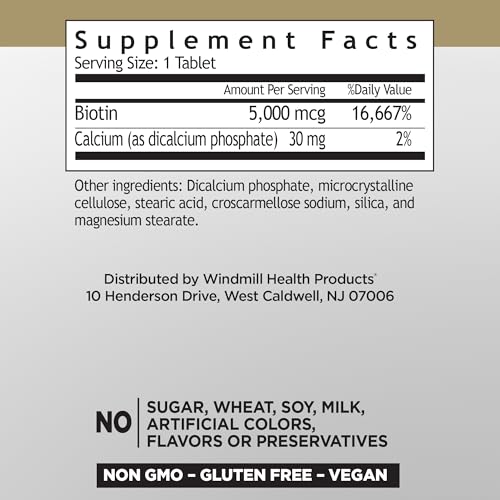 Windmill Biotine – capsules faciles à avaler dans la routine beauté.