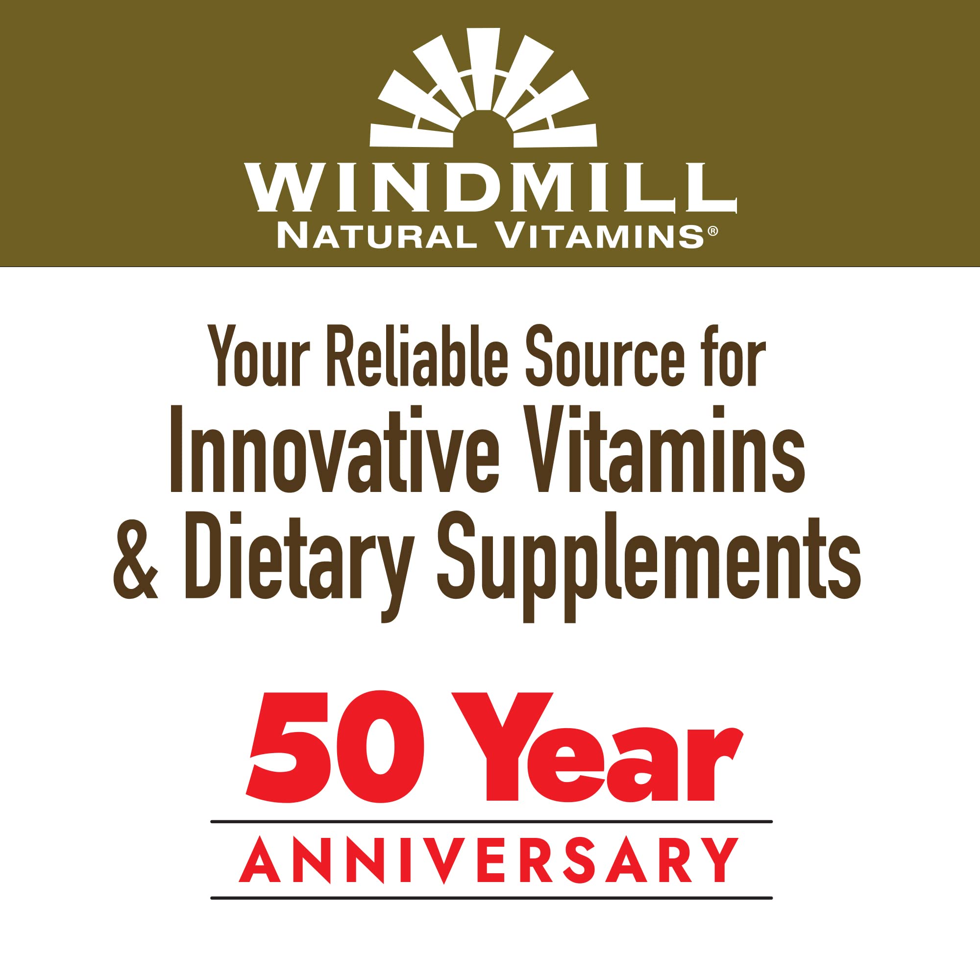 Windmill Magnésium gluconate 500 mg: emballage sans additifs artificiels.