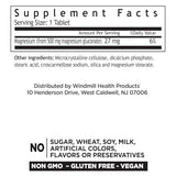 Windmill Magnésium gluconate 500 mg: comprimés blancs, format pratique pour la vie quotidienne.
