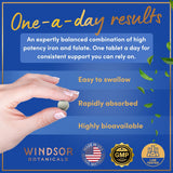 WINDSOR BOTANICALS – Tablette d'acide folique 400 mcg pour le soutien sanguin.