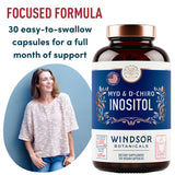 Capsules Maca-root Windsor Botanicals favorisant la fertilité potentielle et l'énergie.