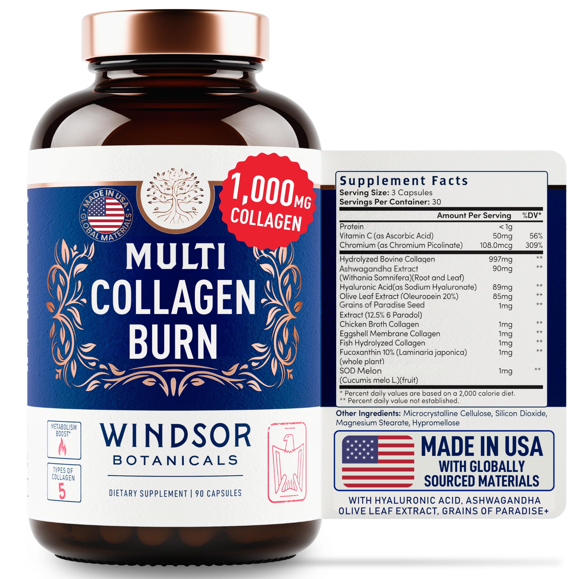 Générique Windsor Botanicals Thermogenic Capsules dans leur boîte prête à l’emploi, pratique.