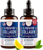 Flacon Windsor Botanicals collagène liquide usage quotidien.