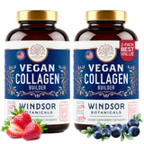 WINDSOR BOTANICALS collagene vegan – bouteille ouverte pour routine beauté simple