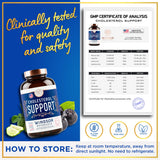 WINDSOR BOTANICALS Étiquette Non‑OGM – produit végan et traçabilité garantie.