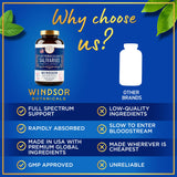 Boîte Windsor Botanicals — 60 gélules sans gluten et sans OGM.