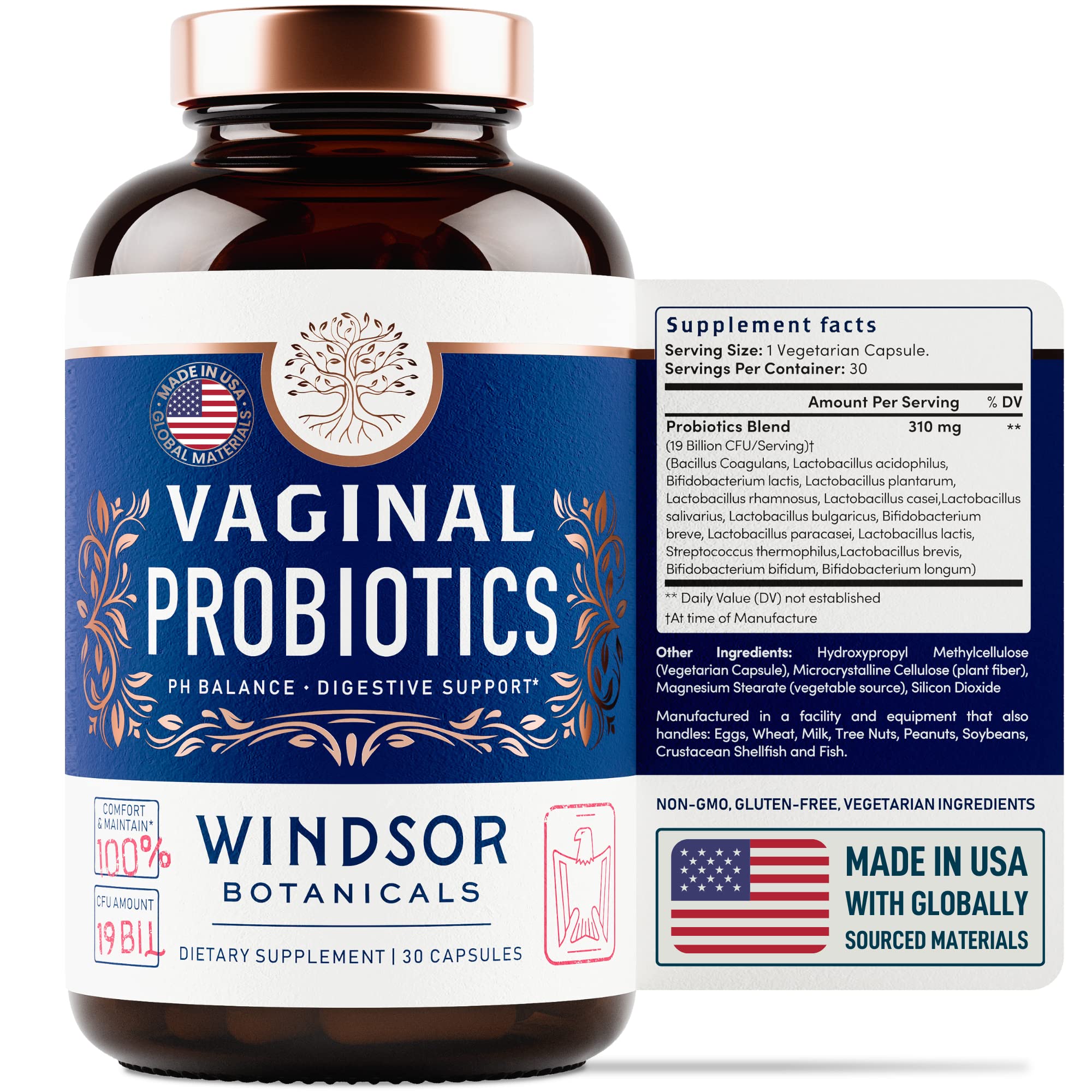 Flore vaginale équilibrée et confort digestif avec WINDSOR BOTANICALS.