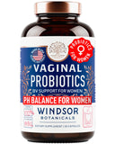 WINDSOR BOTANICALS probiotiques vaginaux, bouteille de 30 capsules, équilibre vaginal.