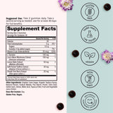 Winged Happy Her Gummies, doseur pratique pour un dosage quotidien précis.