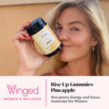Winged Wellness Rise Up: gommes à l’ananas pour énergie douce et concentration.
