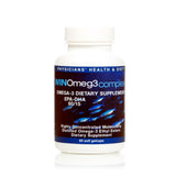WIN Worldwide WINOmeg3complex: bouteille de gélules faciles à prendre, haute teneur en EPA.