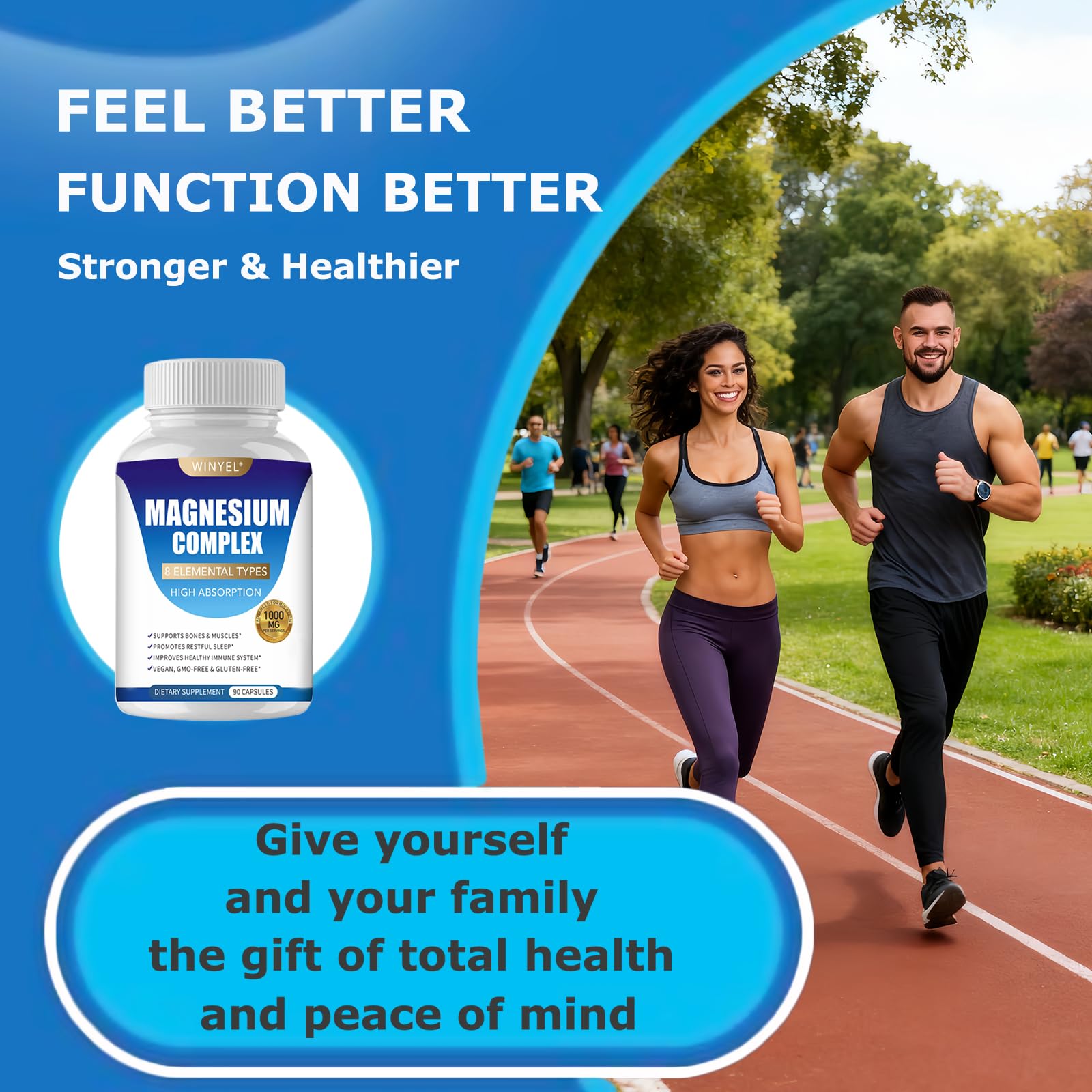 WINYEL Magnésium 8 chelates – Formule biodisponible favorisant l’assimilation