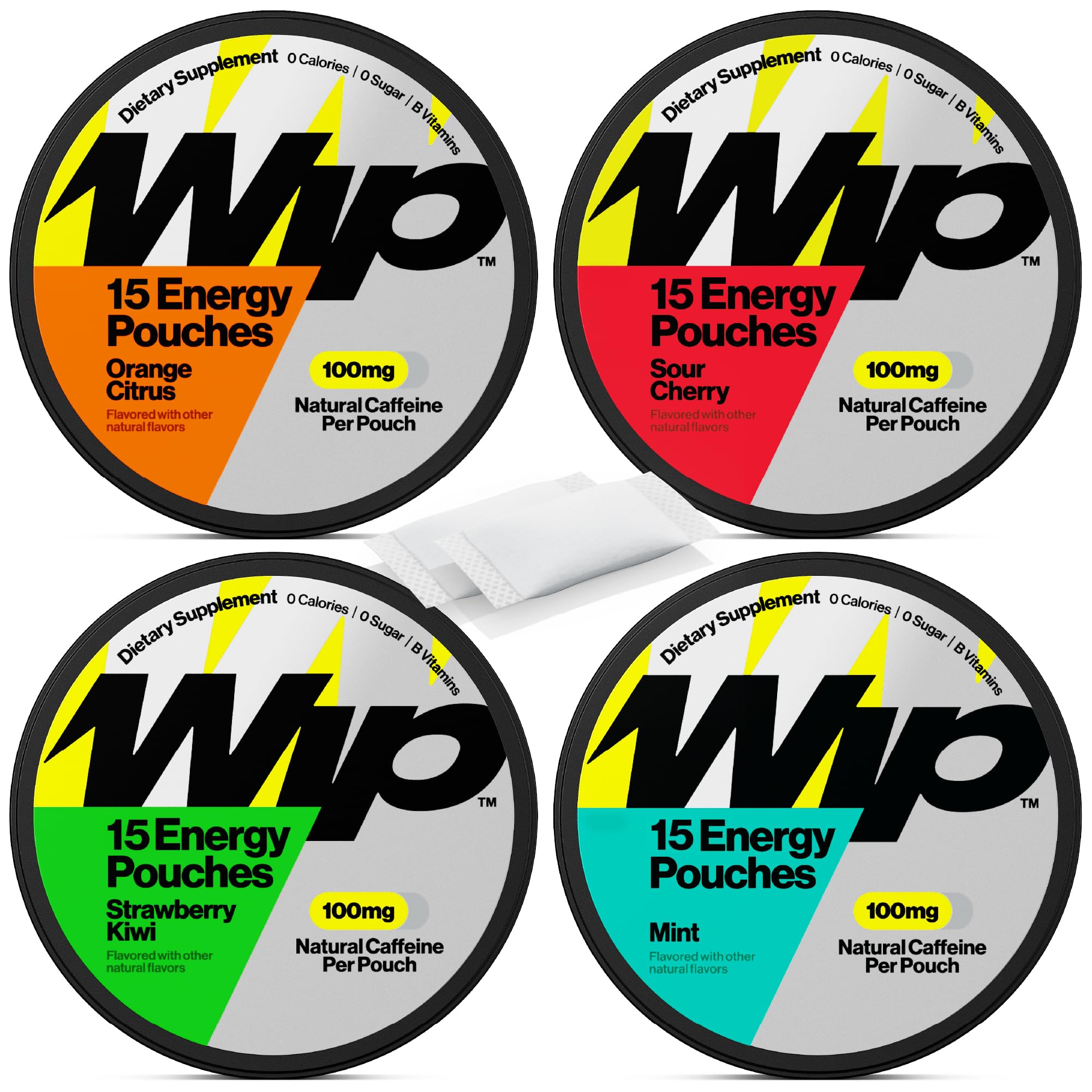 Wip Energy Pouches cerise aigre emballage pratique pour énergie rapide