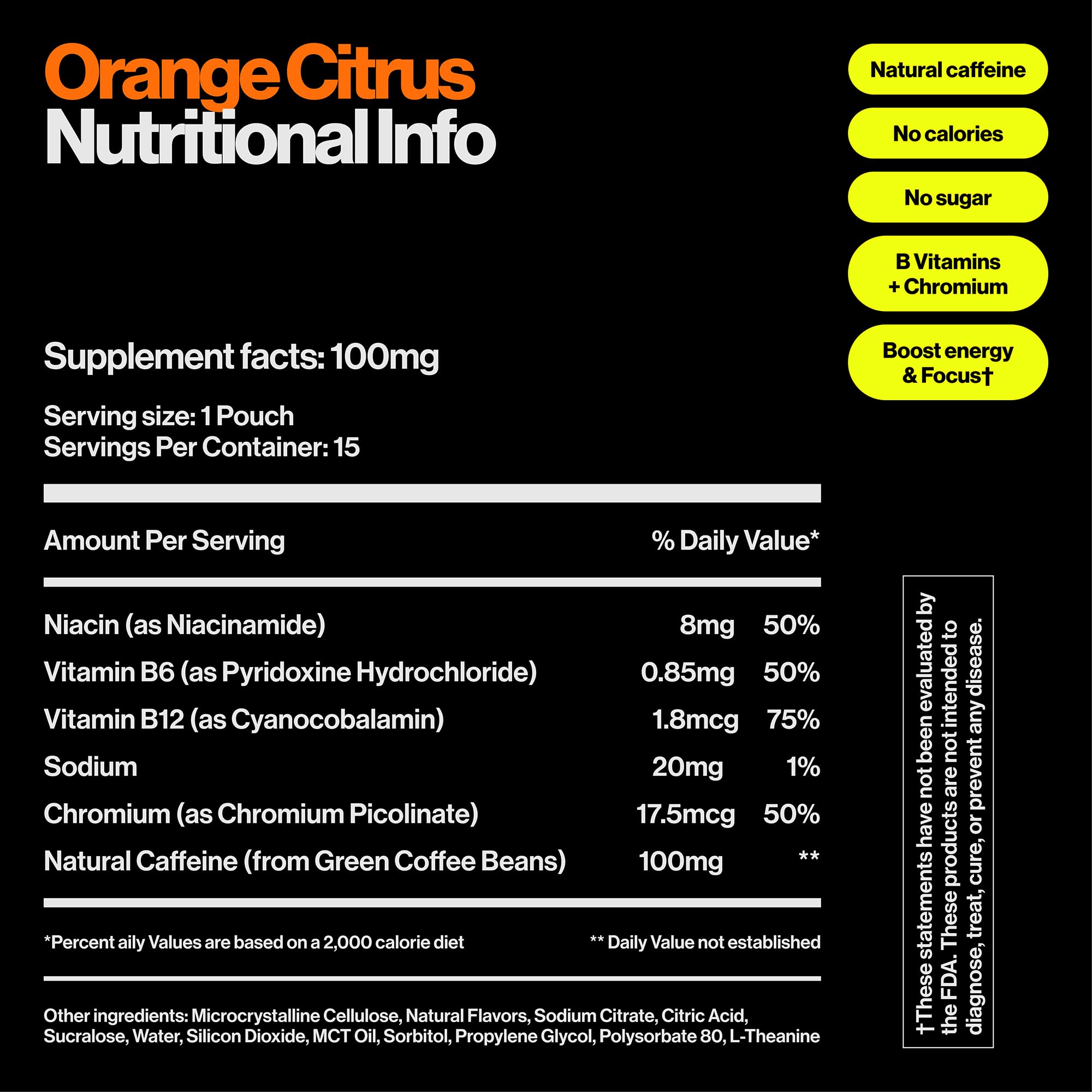 Wip Energy Pouches dosage 100 mg caféine pour énergie ciblée