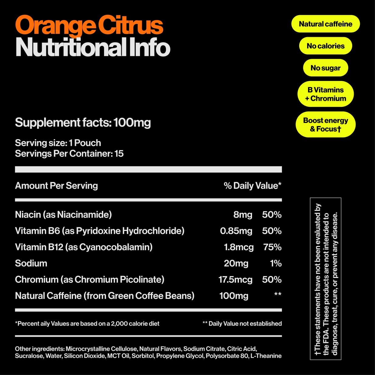 Sachets Wip Energy Orange-Citron après ouverture, dégustation fruitée et rafraîchissante.