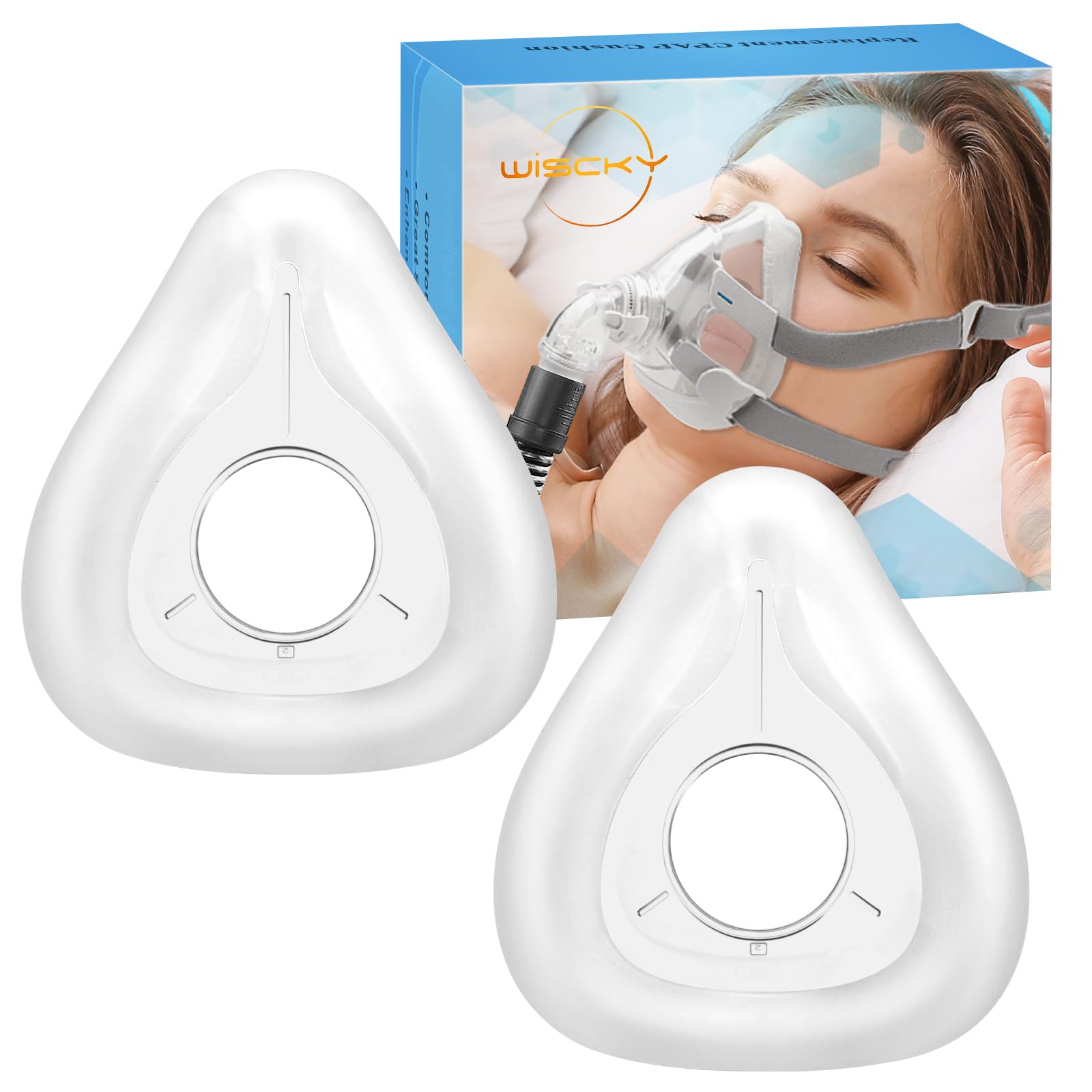 Wiscky coussin AirFit F20 grand remplacement, sensation douce pour l'ensemble du visage.
