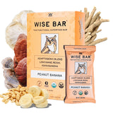 Wise Bar barre adaptogène Reishi et Lions Mane pour concentration naturelle.