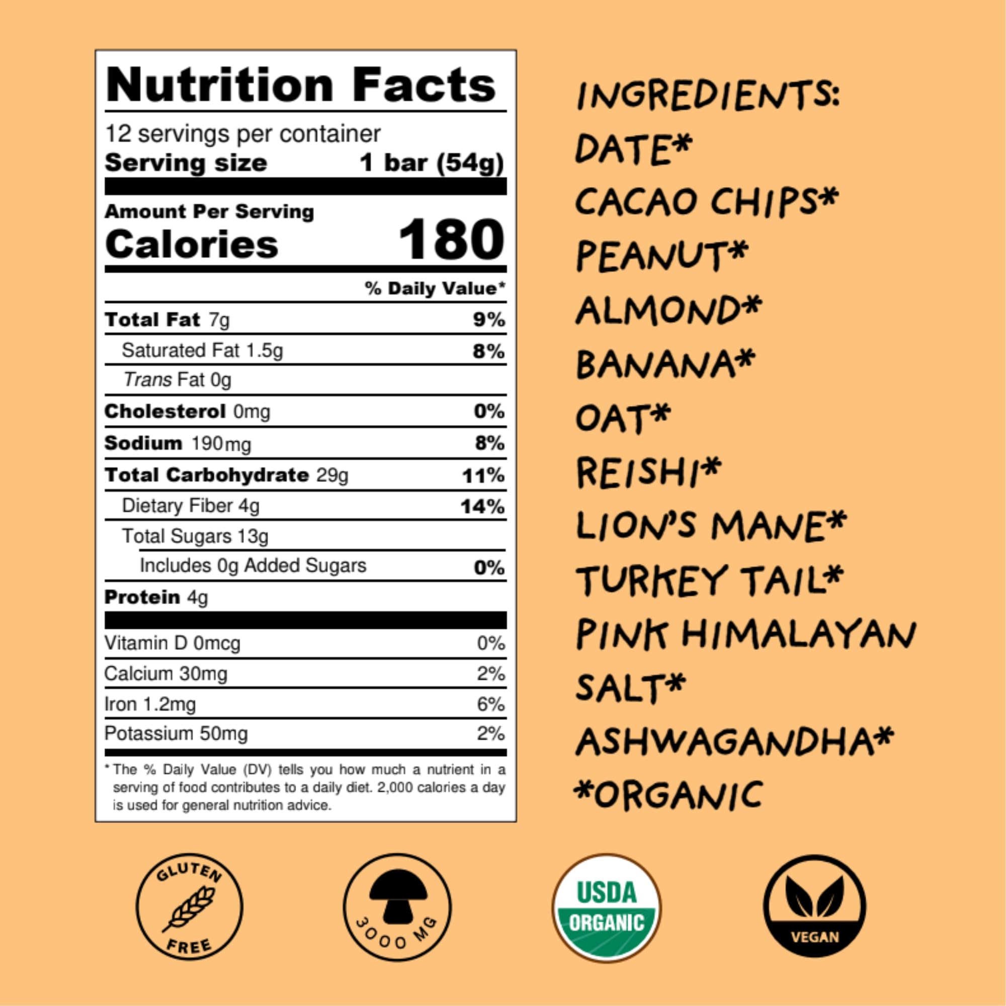 Wise Bar ingrédients dattes cacao avoine amandes pour énergie durable.