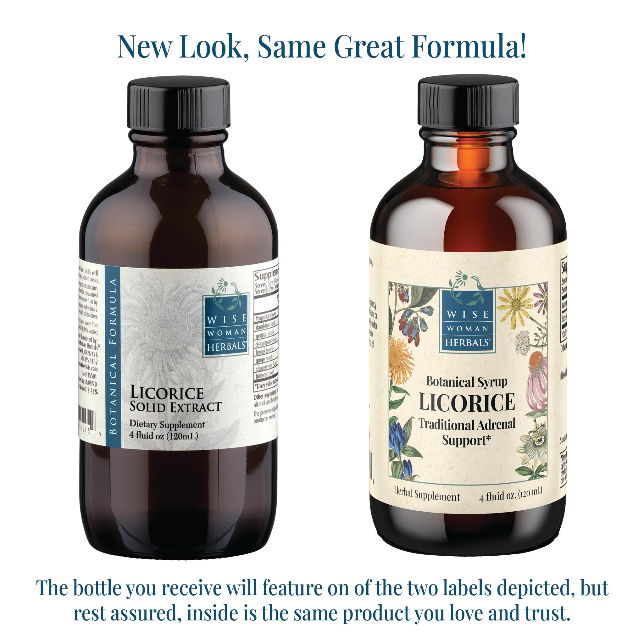 Wise Woman Herbals Sirop Réglisse doseur, utilisation pratique et dosage précis.