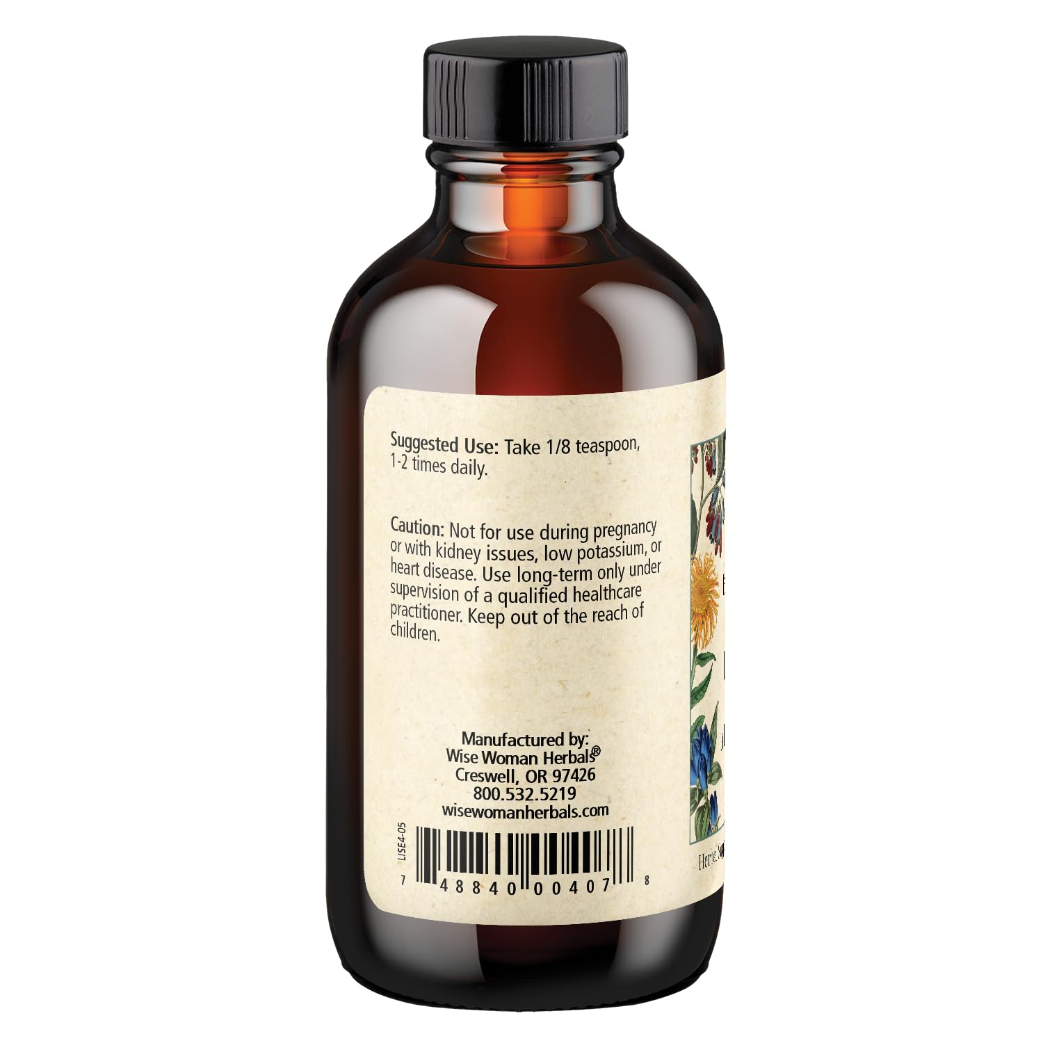 Wise Woman Herbals Sirop Réglisse texture du sirop, extrait concentré 4:1.