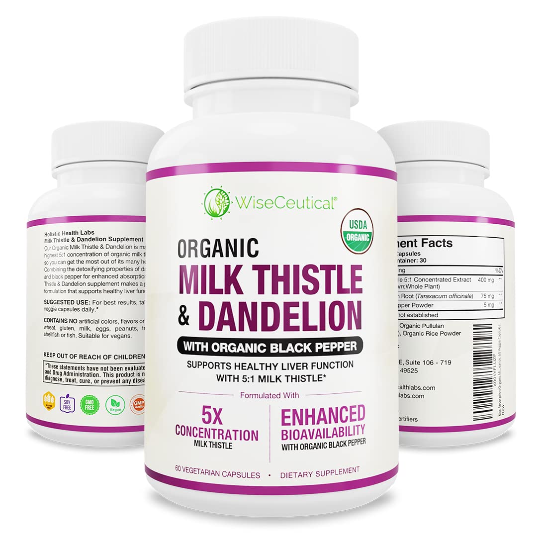 Wiseceutical chardon-marie extrait 5-1, soutien potentiel à l'assimilation nutritionnelle.