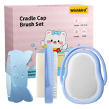 Brosse Wishbird douce pour nourrisson, massage du cuir chevelu et diminution des pellicules.
