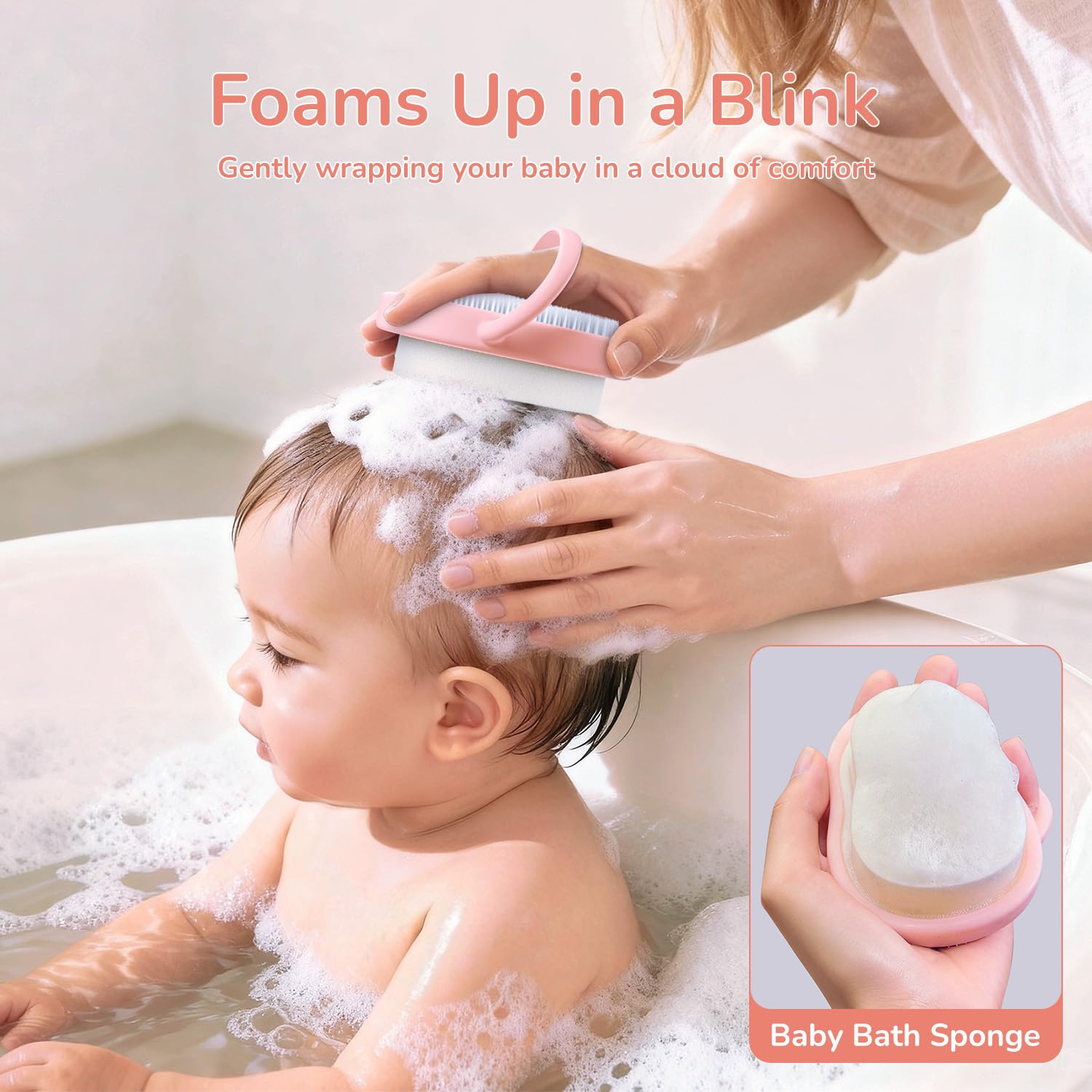 Éponge de bain Wishbird douce pour nettoyer la peau délicate.