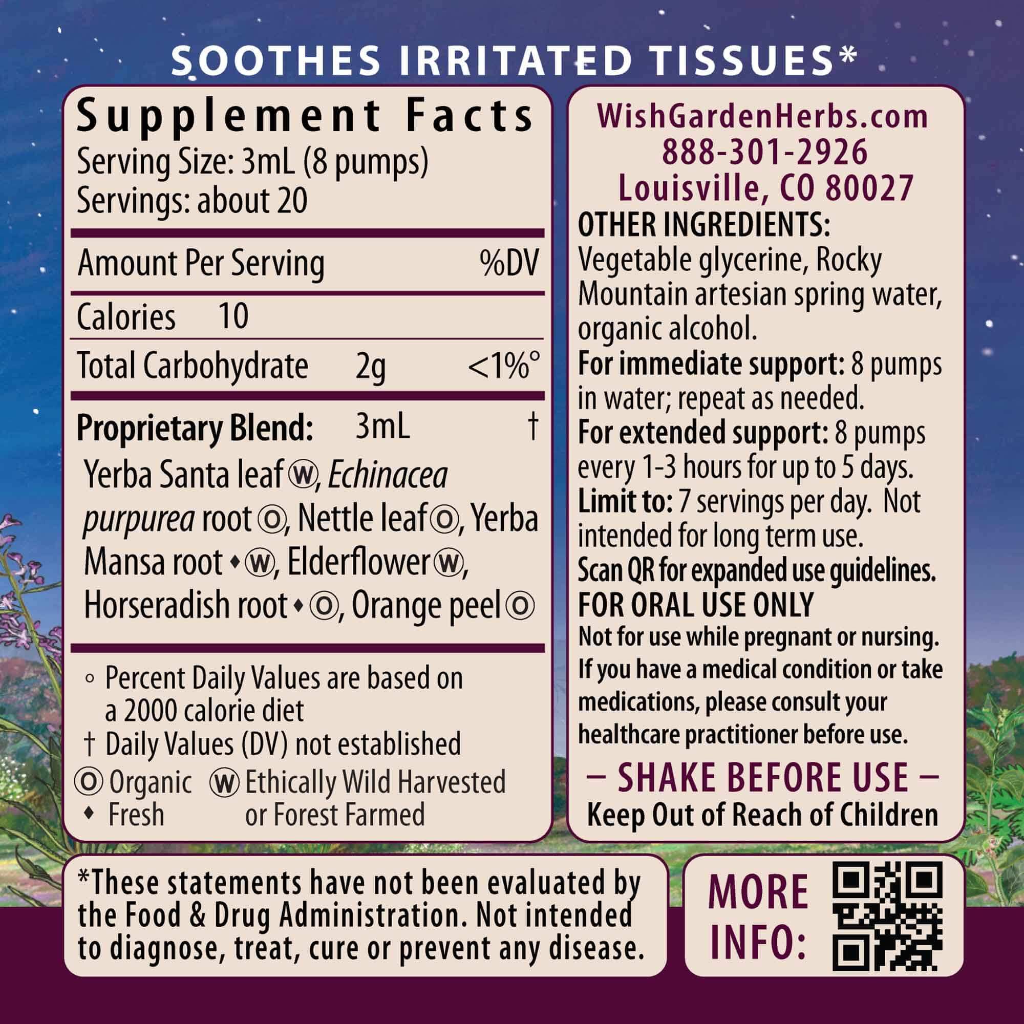 WishGarden Kick-Ass Allergie & Sinus – gouttes dans eau pour dosage personnalisable.