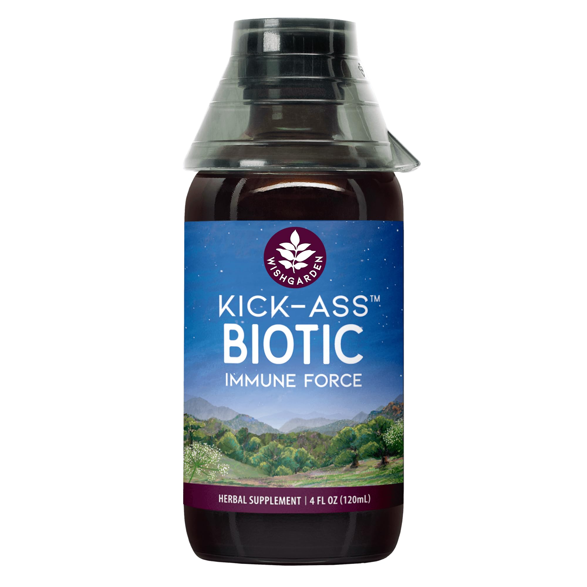 WishGarden Kick-Ass Biotic: bouteille immunité, soutien naturel quotidien