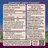 WishGarden Kick-Ass Sinus – mélange d'herbes en gros plan pour soutien respiratoire.