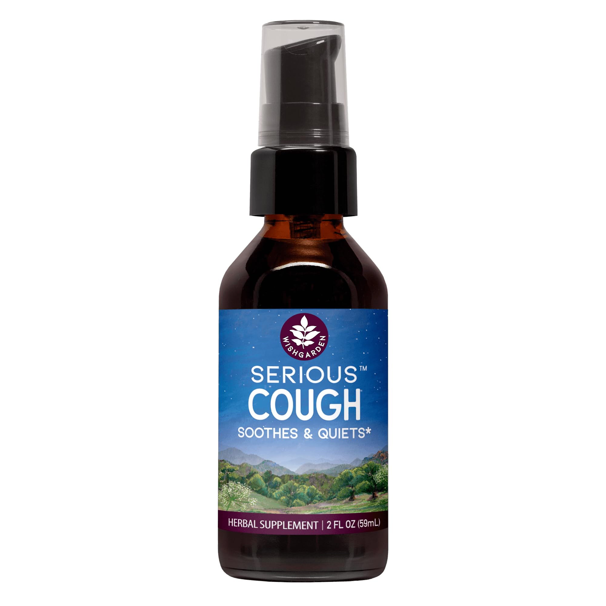 WishGarden Serious Cough bouteille 2oz prête à l emploi pour apaiser la gorge