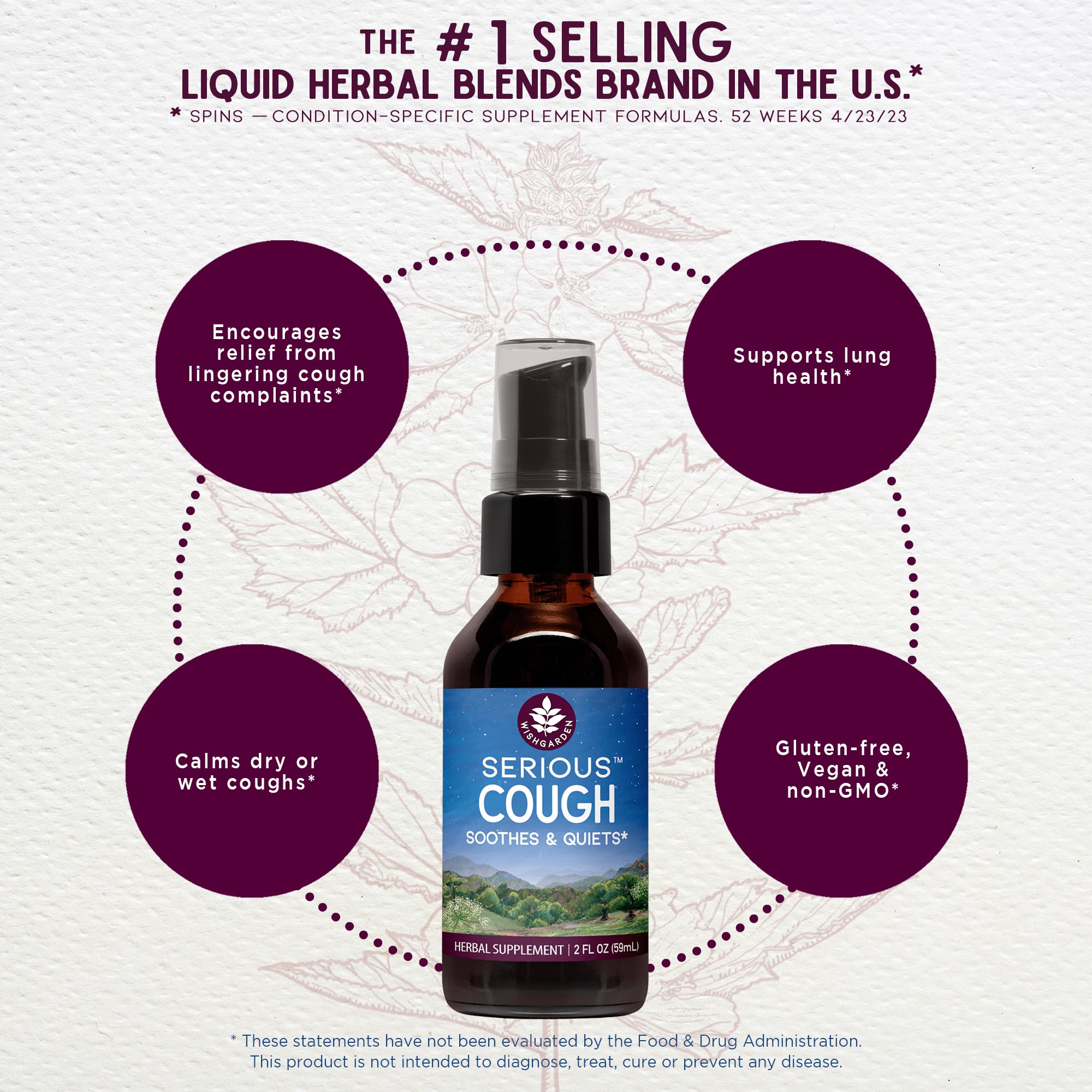 WishGarden Serious Cough ingrédients à base de plantes pour soulager l irritation